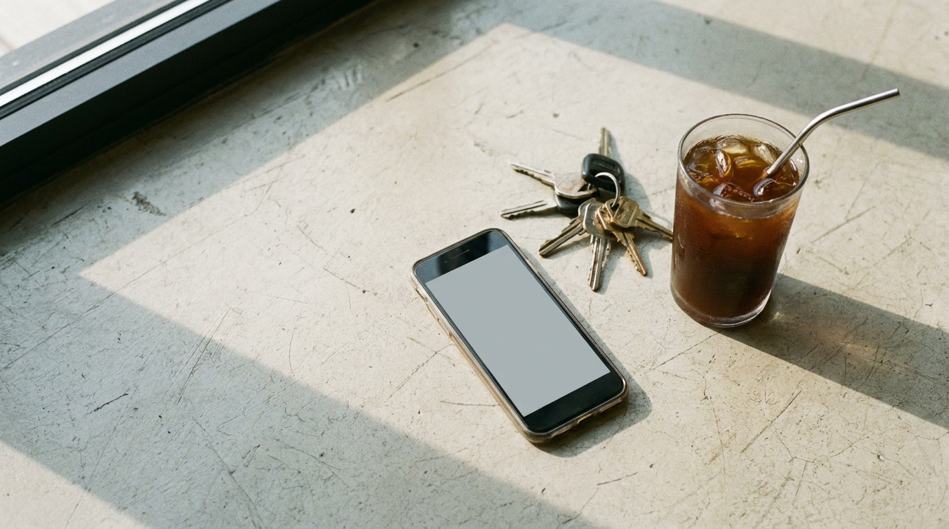 Phone on a desk showing an empty video placeholder after TikTok removed a sponsored video